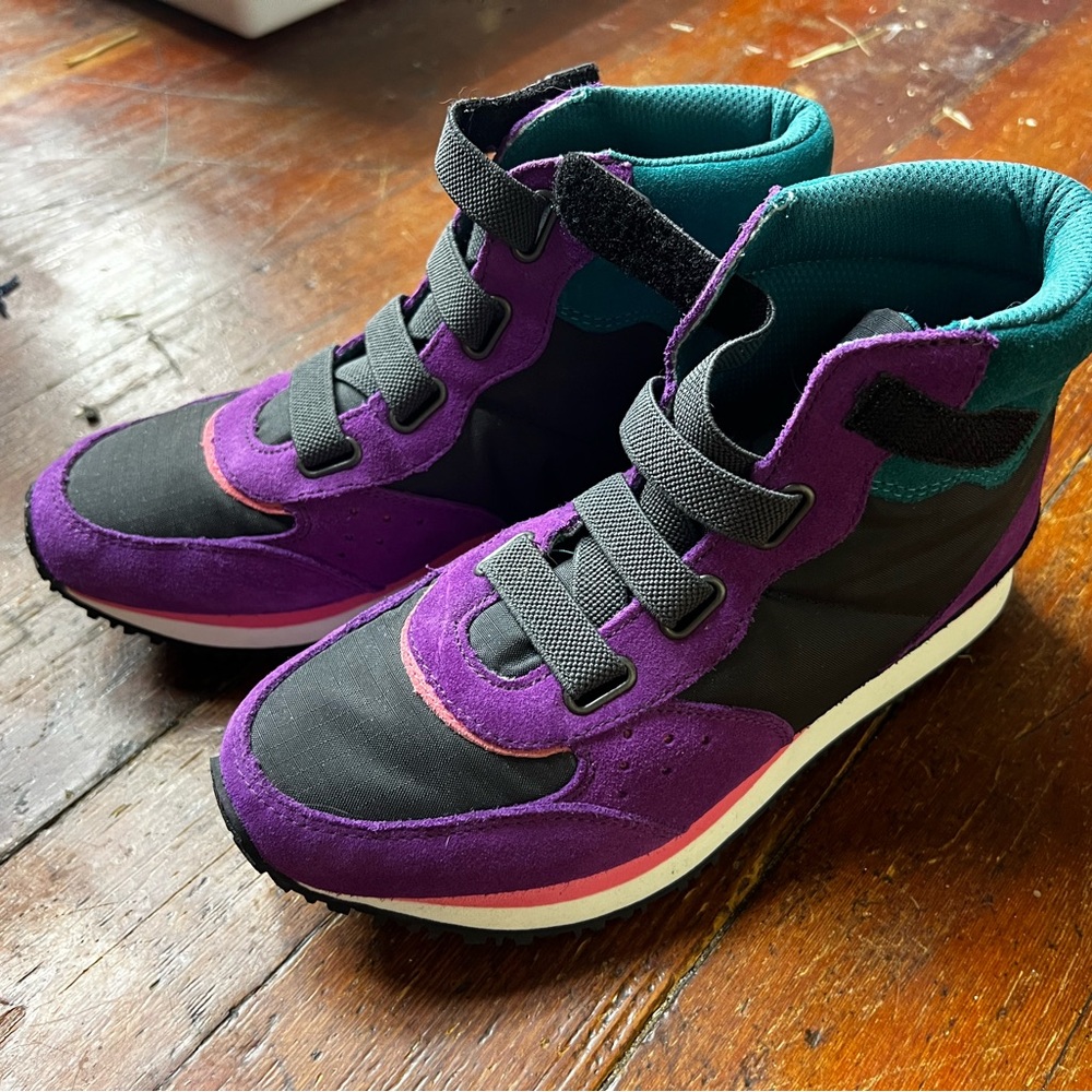 L.L. Bean Retro Purple and Black Kids' Sneakers